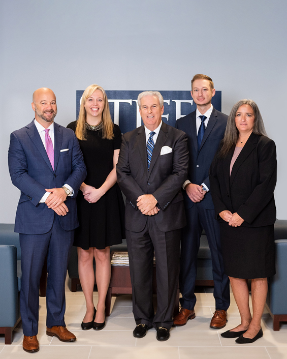 Gonzales-Barbee Wealth Management Group; Left to right:  Christopher T. Barbee, CFP®,  First Vice President/Investments ; Jen Lee Cockman, Registered Client Service Associate; Gregory E. Gonzales, Senior Vice President/Investments; Grant Gillespie, Financial Advisor; Cassie Sawyer, Client Service Associate 